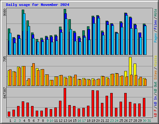 Daily usage for November 2024