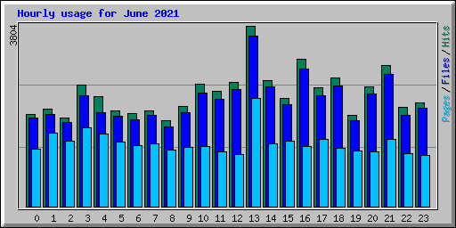 Hourly usage for June 2021