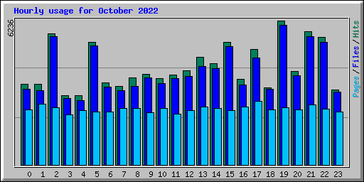 Hourly usage for October 2022