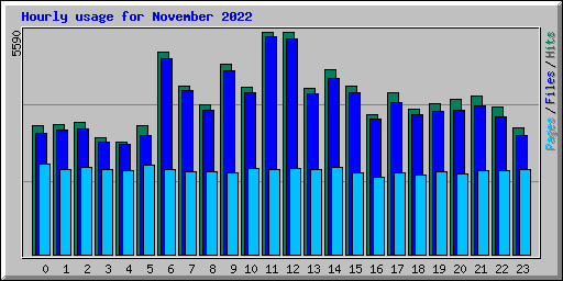 Hourly usage for November 2022