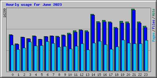 Hourly usage for June 2023