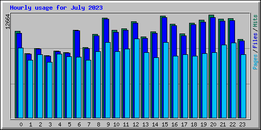 Hourly usage for July 2023